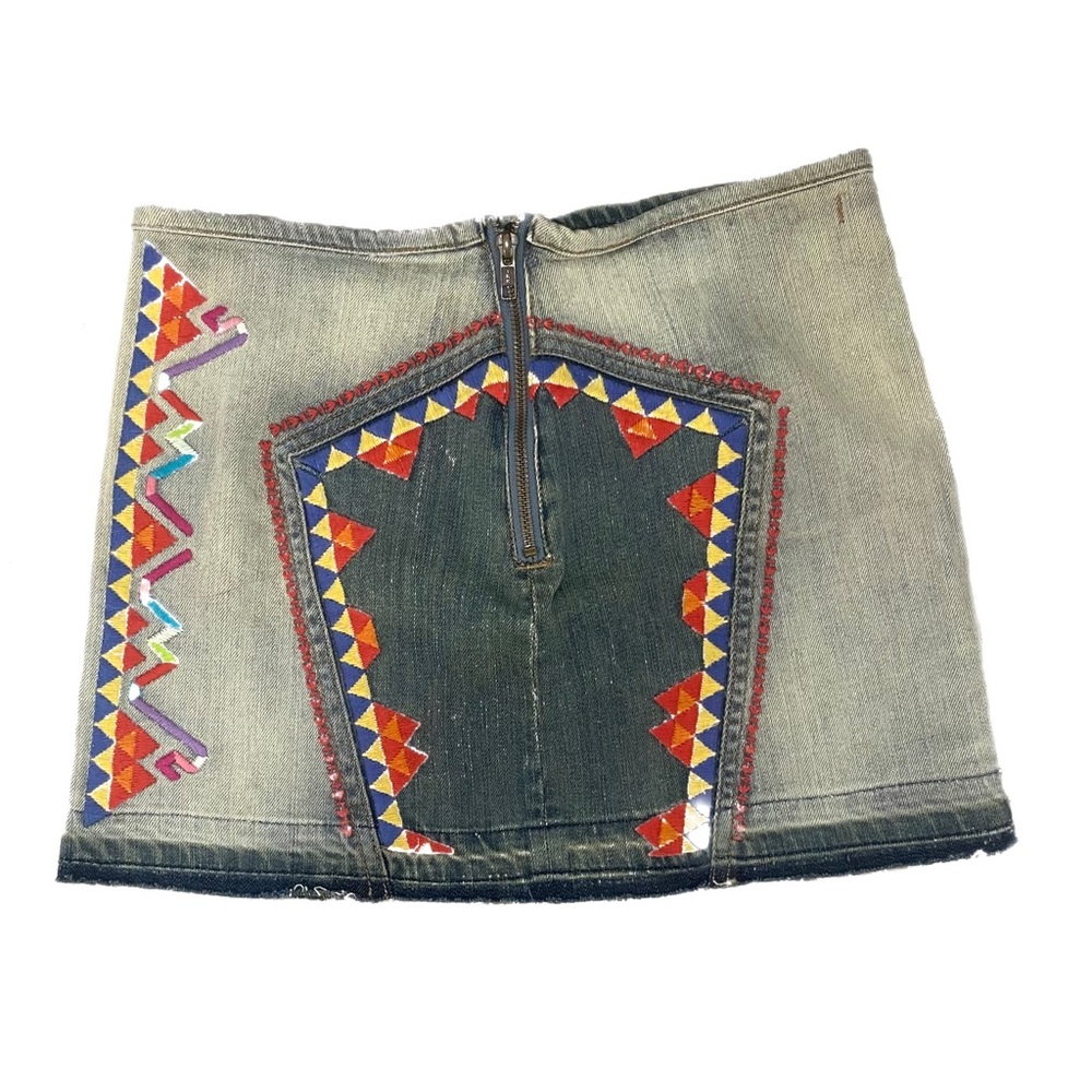 Free People Multi-Colored Pattern Mini Skirt - image 1